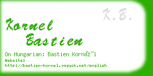 kornel bastien business card